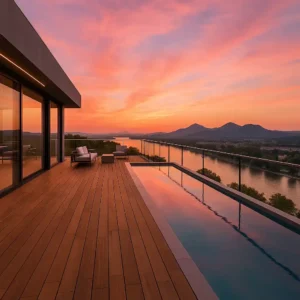 Rheinblick Dachterrasse Projekt aus 25